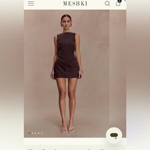 Meshki Chocolate Brown Mini Dress -Bexley